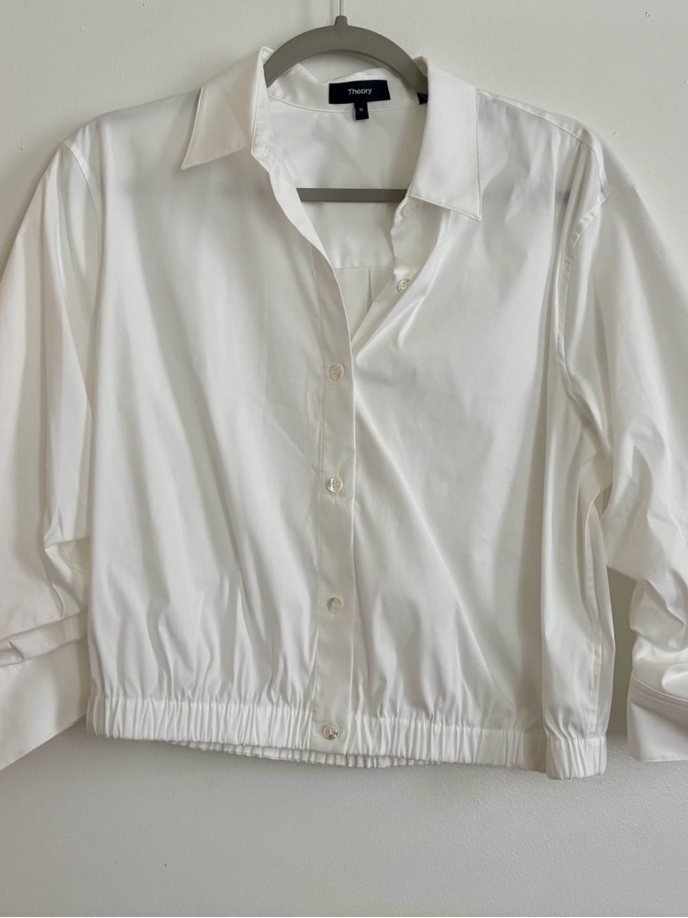 Theory Women's White Button-Down Shirt